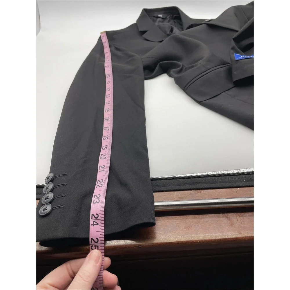 Haggar Suit Jacket Mens 38 R Black Repreve Classic Fit Smart Wash - Picture 6 of 9